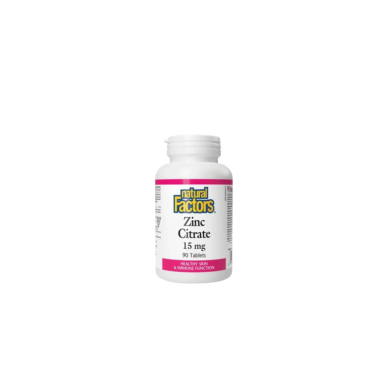 Natural Factors Zinc Citrate 15 Mg 90 Tablets