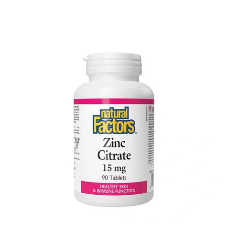 Natural Factors Zinc Citrate 15 Mg 90 Tablets