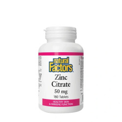 Natural Factors Zinc Citrate 50 Mg 180 Tablets