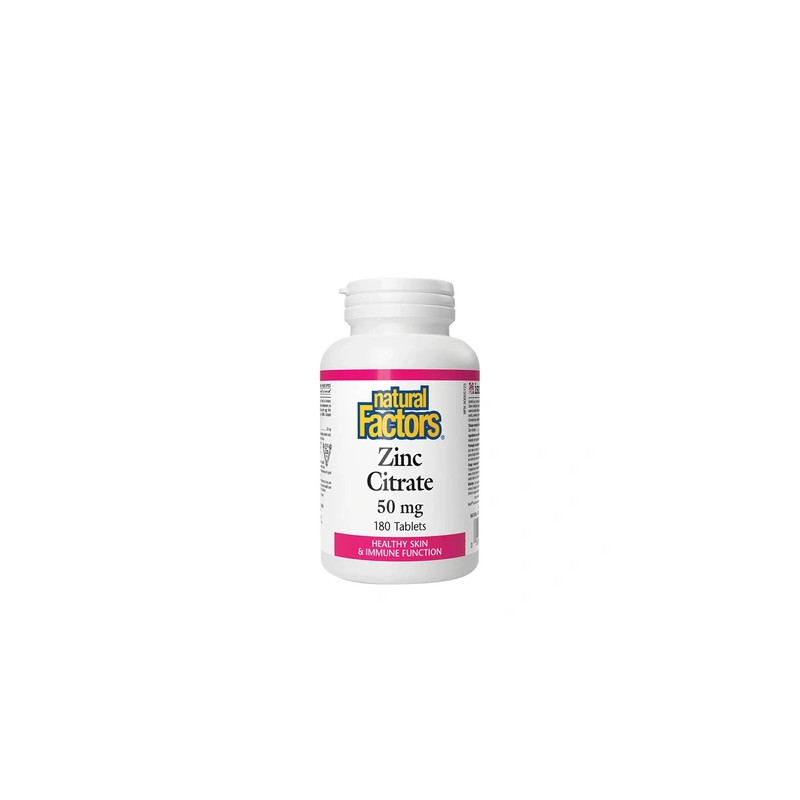 Natural Factors Zinc Citrate 50 Mg 180 Tablets