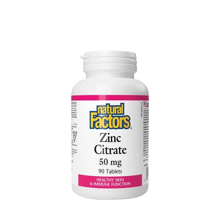 Natural Factors Zinc Citrate 50 Mg 90 Tablets