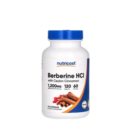 Nutricost Berberine Hydrochloride With Ceylon Cinnamon 120 Capsules