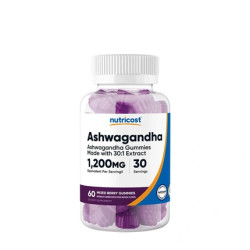 Nutricost Ashwagandha Gummies 1200 Mg Mixed Berry Flavor 60 Count