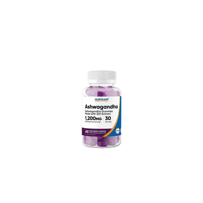 Nutricost Ashwagandha Gummies 1200 Mg Mixed Berry Flavor 60 Count