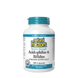 Natural Factors Acidophilus & Bifidus Double Strength 180 Capsules