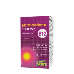 Natural Factors B12 Methylcobalamin 1000 Micrograms 90 Tablets