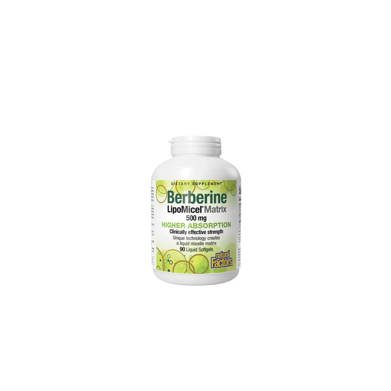 Natural Factors Berberine Lipomicel Matrix 500 Mg 90 Softgels
