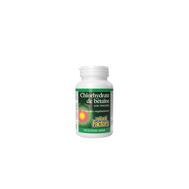 Natural Factors Betaine Hydrochloride With Fenugreek 90 Capsules