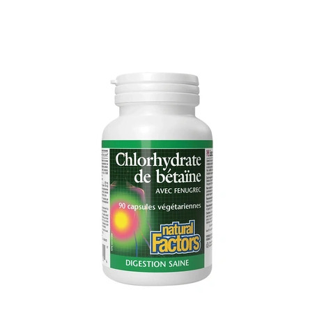 Natural Factors Betaine Hydrochloride With Fenugreek 90 Capsules