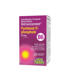 Natural Factors Biocoenzymated Pyridoxal 5phosphate Vitamin B6 50 Mg 30 Veggie Capsules
