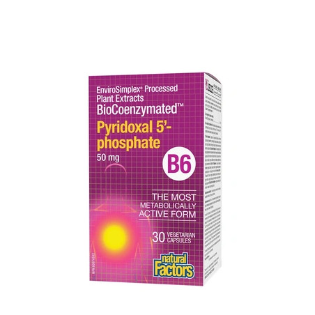 Natural Factors Biocoenzymated Pyridoxal 5phosphate Vitamin B6 50 Mg 30 Veggie Capsules