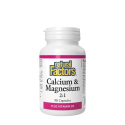 Natural Factors Calcium & Magnesium 21 With Vitamin D3 90 Capsules