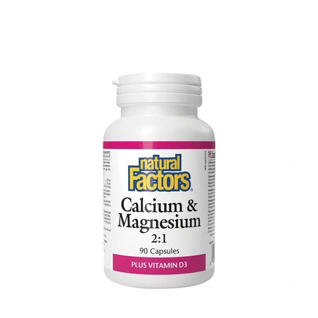 Natural Factors Calcium & Magnesium 21 With Vitamin D3 90 Capsules