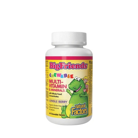 Natural Factors Chewable Multivitamin & Minerals With Whole Food Concentrates Jungle Berry Flavor 90 Chewables