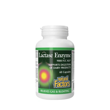 Natural Factors Lactase Enzyme Supplement 60 Capsules
