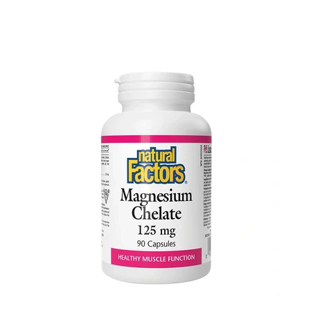 Natural Factors Magnesium Chelate 125 Mg 90 Capsules