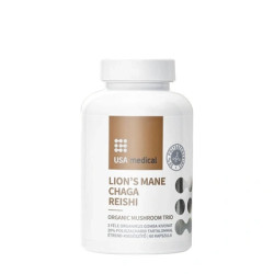 Usa Medical Organic Mushroom Trio 60 Capsules