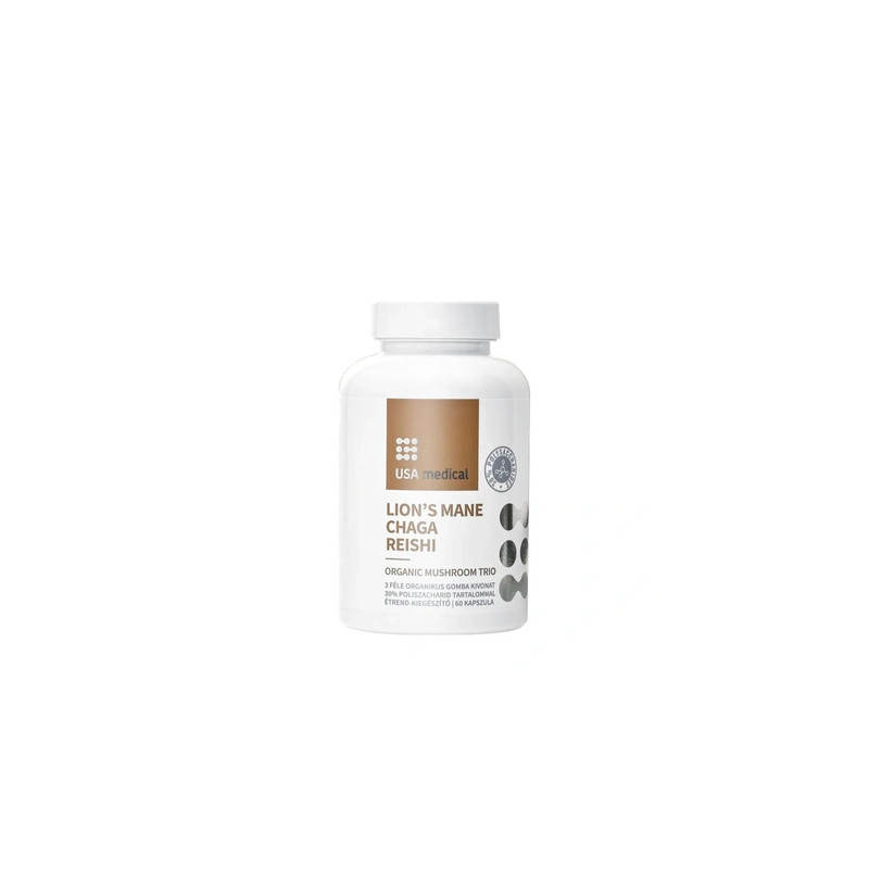 Usa Medical Organic Mushroom Trio 60 Capsules