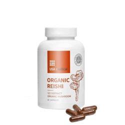 Usa Medical Organic Reishi 60 Capsules