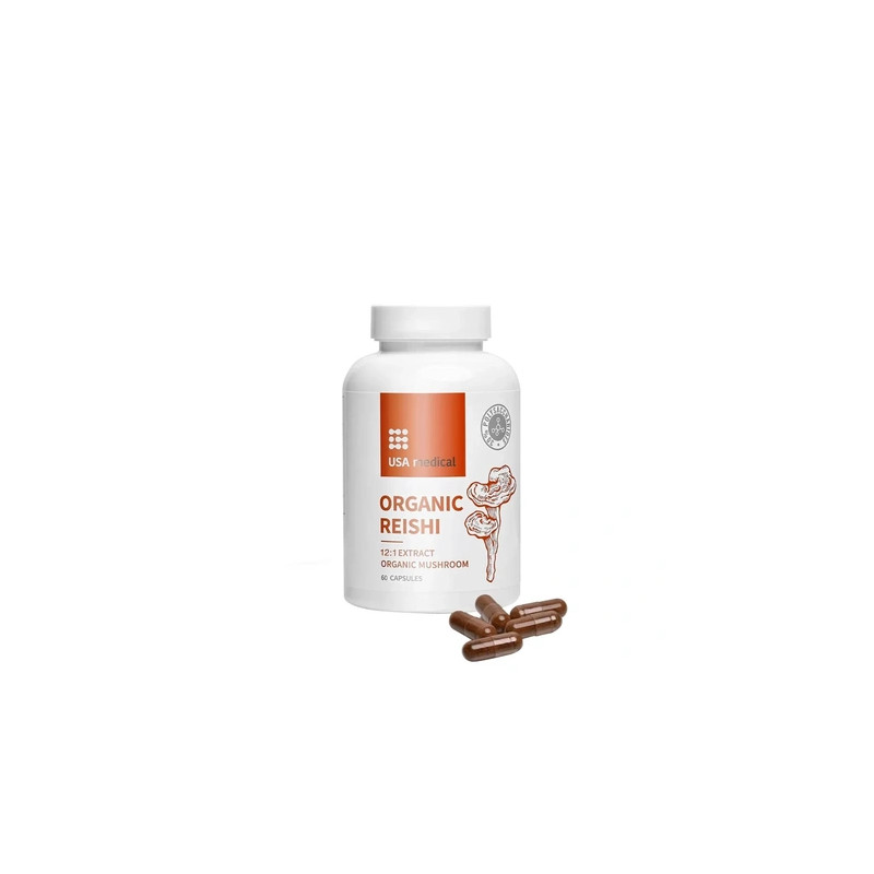 Usa Medical Organic Reishi 60 Capsules