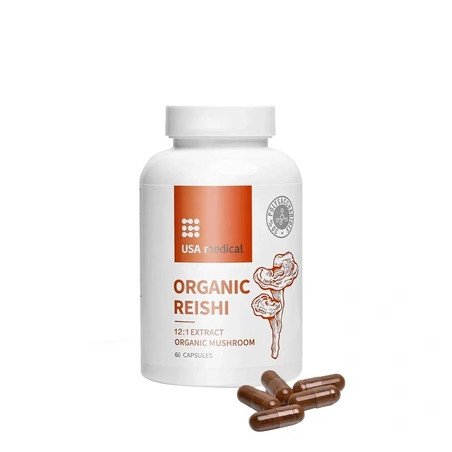 Usa Medical Organic Reishi 60 Capsules