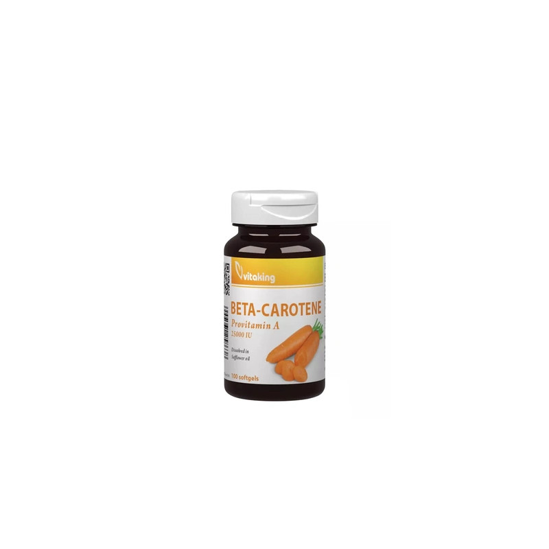 Vitaking Betacarotene Provitamin A 25000 Iu 100 Softgels