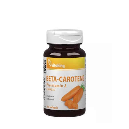 Vitaking Betacarotene Provitamin A 25000 Iu 100 Softgels