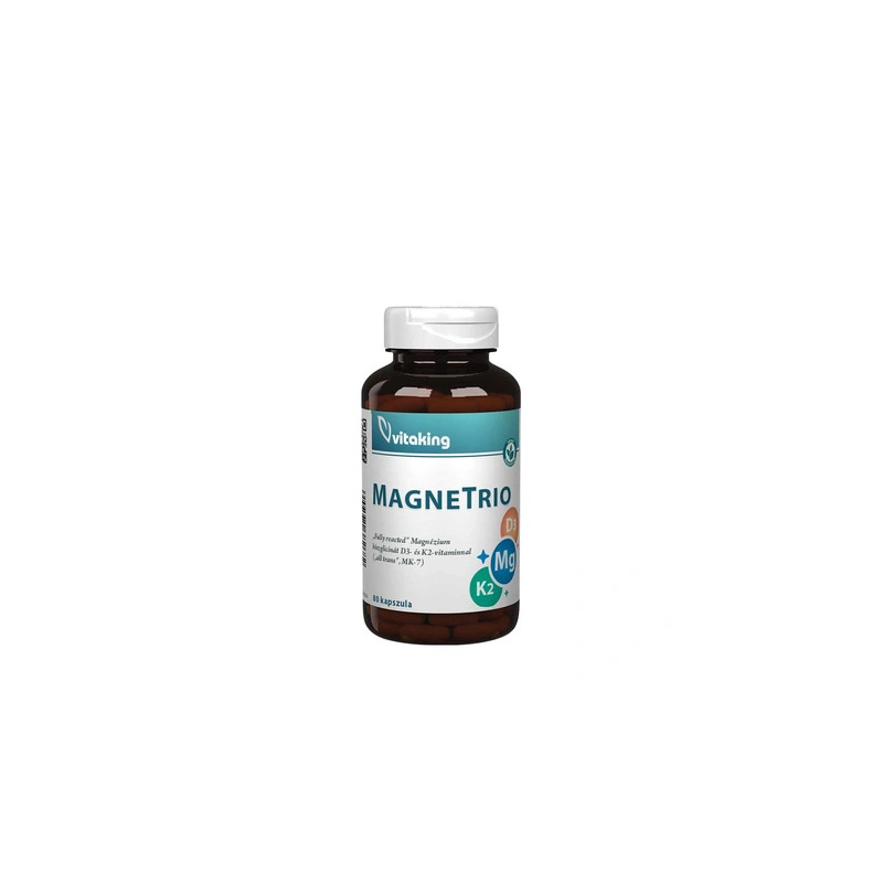 Vitaking Magnetrio D3k2 Magnesium Bisglycinate 80 Capsules