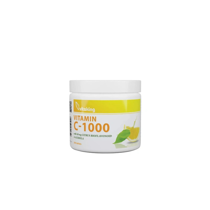 Vitaking Vitamin C 1000 Mg With 50 Mg Citrus Bioflavonoids And Acerola 200 Tablets