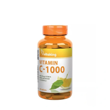 Vitaking Vitamin C 1000 Mg With 50 Mg Citrus Bioflavonoids And Acerola 90 Tablets