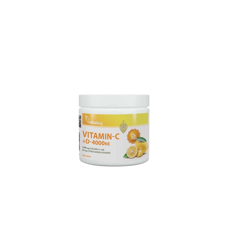 Vitaking Vitamin C1000 Vitamin D4000 200 Tablets