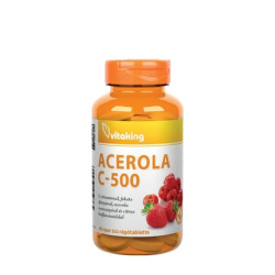 Vitaking Vitamin C500 With Acerola And Raspberry Strawberryflavored Chewables 40 Count Pouch