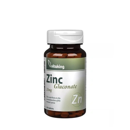 Vitaking Zinc Gluconate 25 Mg 90 Tablets