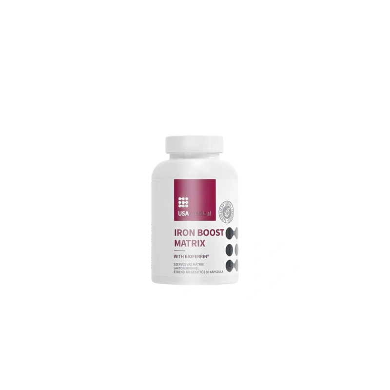 Usa Medical Iron Boost Matrix With Bioferrin 60 Capsules