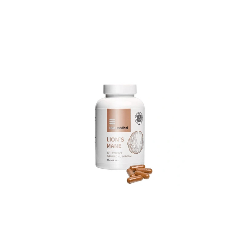 Usa Medical Lion's Mane Mushroom Supplement 60 Capsules