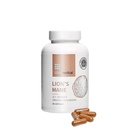 Usa Medical Lion's Mane Mushroom Supplement 60 Capsules