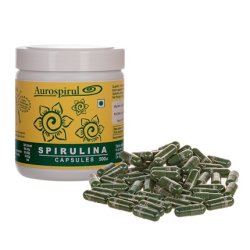 Aurospirul Spirulina Capsules 500 Count