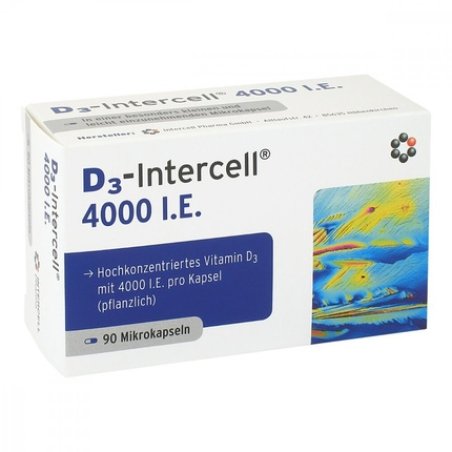 Intercell Pharma D3intercell 4000 Iu Vitamin D Supplement 90 Capsules