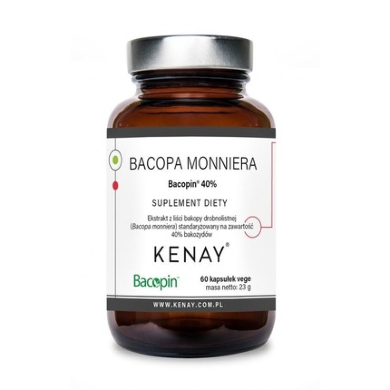 Kenay Bacopa Monnieri Bacopin 40 Capsules 60 Count
