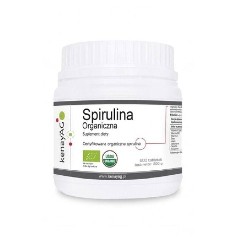 Kenay Organic Spirulina 600 Tablets