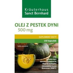 Krauterhaus Sanct Bernhard Pumpkin Seed Oil 500 Mg 150 Capsules