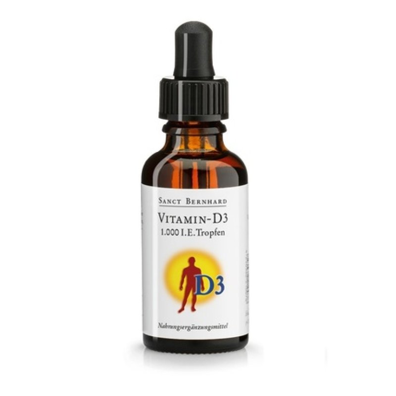 Krauterhaus Sanct Bernhard Vitamin D3 Drops 1000 Iu 25 Micrograms 30 Milliliters