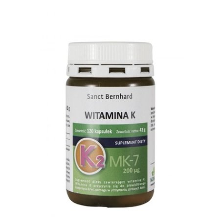Krauterhaus Sanct Bernhard Vitamin K2 200 Micrograms 120 Capsules