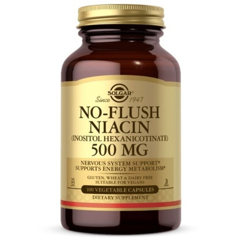 Solgar Noflush Niacin Inositol Hexanicotinate 100 Veggie Capsules