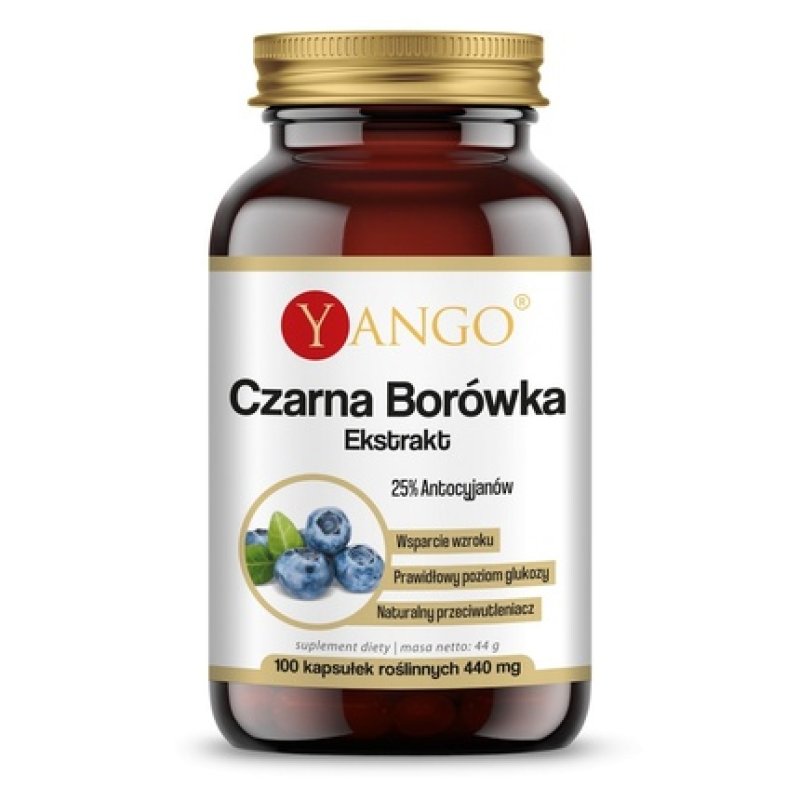 Yango Black Blueberry Supplement 100 Capsules