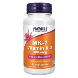 Now Foods Vitamin K2 Mk7 100 Micrograms 90 Veggie Capsules