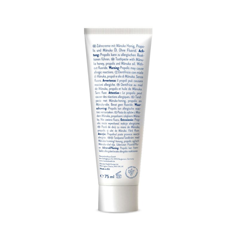 Manuka Health Fluoridefree Toothpaste With Manuka Honey Mgo 400 Propolis And Manuka Oil 75 Ml
