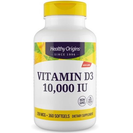 Healthy Origins Vitamin D3 10000 Iu 360 Softgel Capsules