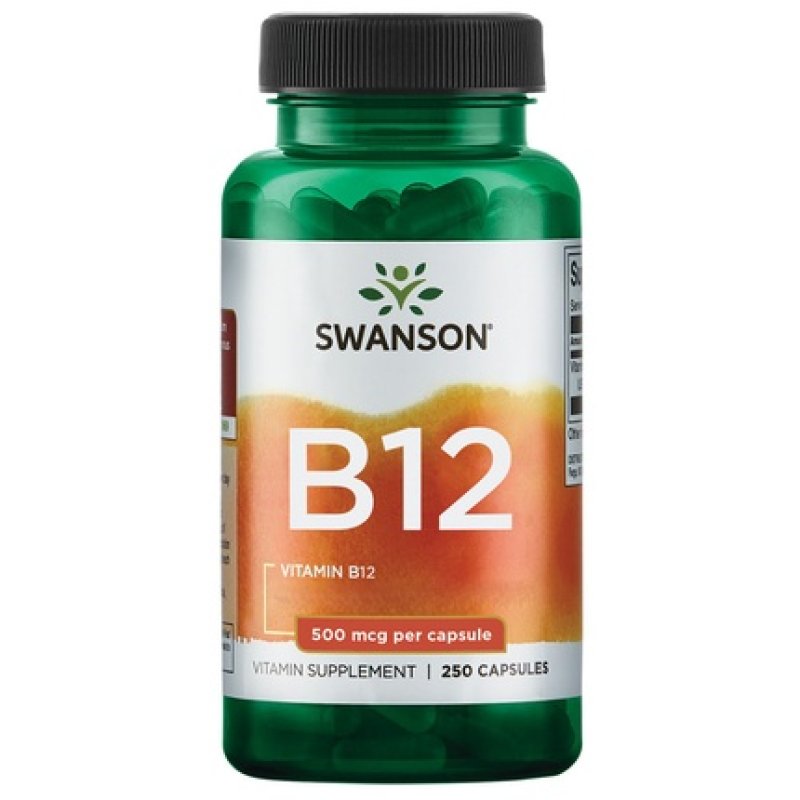 Swanson Vitamin B12 500 Micrograms 250 Capsules