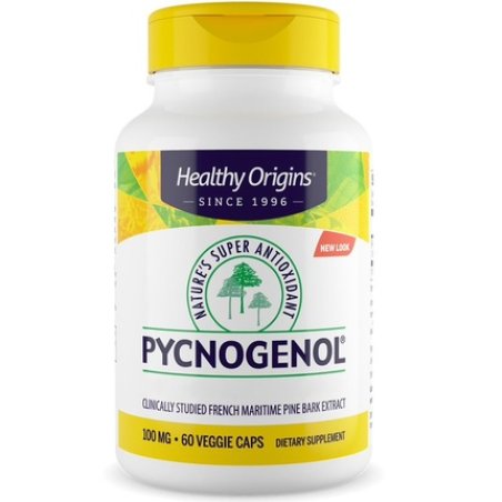 Healthy Origins Pycnogenol 100mg 60 Vegetarian Capsules